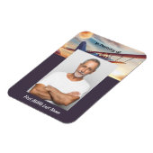 Magnet Flexible Memorial Photo Pilot Airplane Flying Sunset (Côté Gauche)