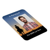 Magnet Flexible Memorial Photo Western Horse Back Riding (Côté Droit)