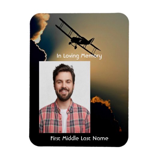 Magnet Flexible Mémorial prière pilote avion avion avion vol (Vertical)