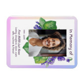 Magnet Flexible Memorial Remembrance Watercolor Wild Violet (Horizontal)