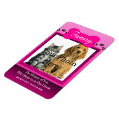 Magnet Flexible Mémorial rose pour animaux de compagnie pour chats (Côté Gauche)