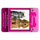 Magnet Flexible Mémorial rose pour animaux de compagnie pour chats (Horizontal)