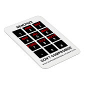 Magnet Flexible Mémoriser ne pas compromettre (Côté Droit)