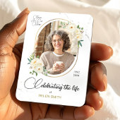 Magnet Flexible Memory Floral Elegant Photo, Celebration of Life