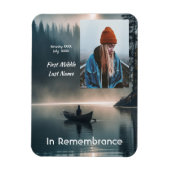 Magnet Flexible Memory Remembrance Keepsake Wilderness Lake Canoe (Vertical)