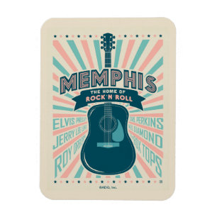 Magnet Flexible Memphis, TN : Série de guitares   Rock-N-Roll