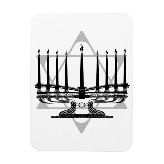Magnet Flexible Menorah et étoile (Vertical)