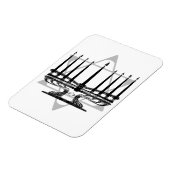 Magnet Flexible Menorah et étoile (Côté Gauche)