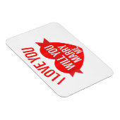 Magnet Flexible Mens Valentines Day Proposition Je L'Aime Vous M (Côté Droit)