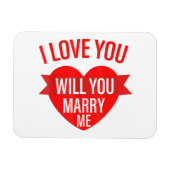 Magnet Flexible Mens Valentines Day Proposition Je L'Aime Vous M (Horizontal)