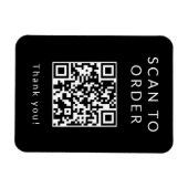 Magnet Flexible Menu Numériser le code QR (Horizontal)