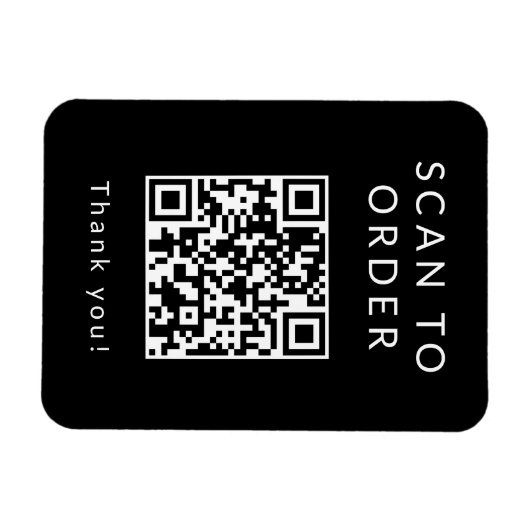 Magnet Flexible Menu Numériser le code QR (Horizontal)