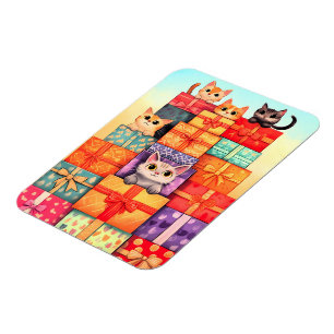 Magnet Flexible Meow Gift Birthday Tower