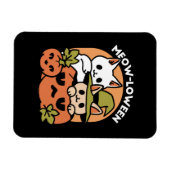 Magnet Flexible Meow-Loween - Festive Halloween Conception de chat (Horizontal)