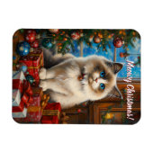 Magnet Flexible Meowy Christmas ! (Horizontal)