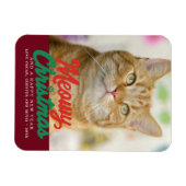Magnet Flexible Meowy Christmas Cute Cat Photo Noël (Horizontal)