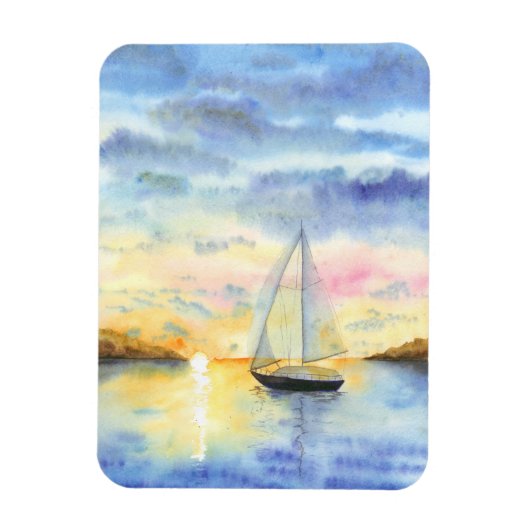 Magnet Flexible Mer au coucher du soleil (Vertical)