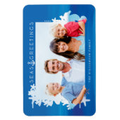 Magnet Flexible Mer Bleue Nautique & Salutations Ocean Photo Cadre (Vertical)