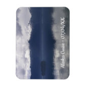 Magnet Flexible Mer d'Alaska brumeuse aux nuances de bleu (Vertical)