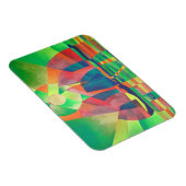 Magnet Flexible Mer de vert avec des joncs Abstraits cubes (Côté Droit)