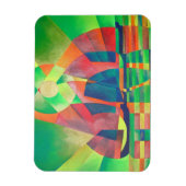 Magnet Flexible Mer de vert avec des joncs Abstraits cubes (Vertical)