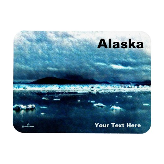 Magnet Flexible Mer froide et bleue (Horizontal)