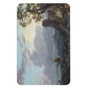 Magnet Flexible Mer orageuse avec ruine et figures du château (c.1
