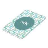 Magnet Flexible Mer vert géométrique (Côté Gauche)