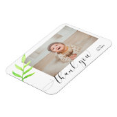 Magnet Flexible Merci Aquarelle Leaf Swashes Baby Photo Chic (Côté Gauche)