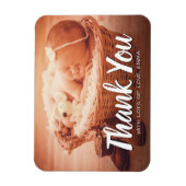 Magnet Flexible Merci bébé photo personnalisée (Vertical)