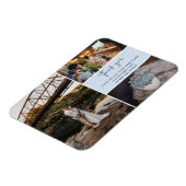 Magnet Flexible Merci Blue Photo Collage Mariage (Côté Gauche)