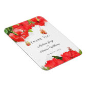 Magnet Flexible Merci d'art de l'Hibiscus rouge exotique (Côté Droit)