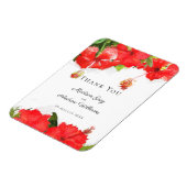 Magnet Flexible Merci d'art de l'Hibiscus rouge exotique (Côté Gauche)