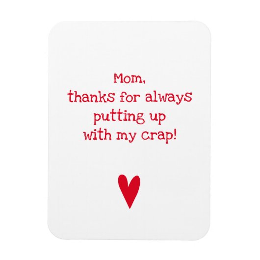 Magnet Flexible Merci d'avoir supporté avec moi - Fête des Mères D (Vertical)