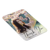 Magnet Flexible Merci de diplôme Photo moderne Script noir (Côté Droit)