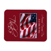 Magnet Flexible Merci de la fête des vétérans, drapeau patriotique (Horizontal)
