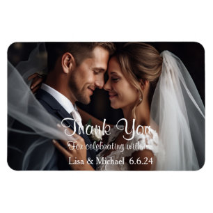 Magnet Flexible Merci de mariage personnalisé