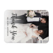 Magnet Flexible Merci de script photo de mariage personnalisé (Horizontal)