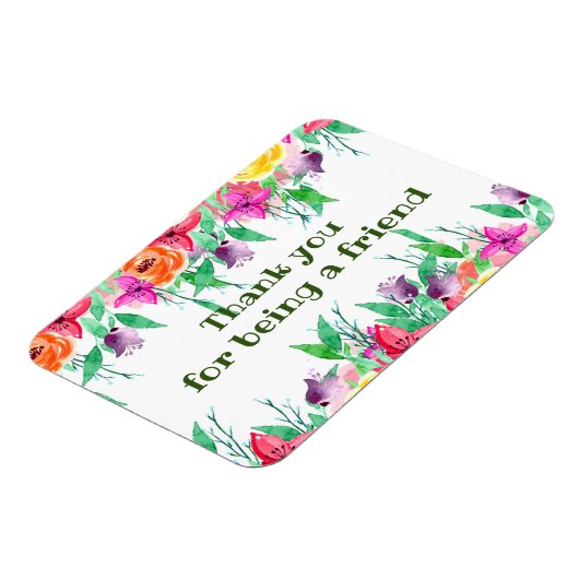 Magnet Flexible Merci d'être mon ami design floral (Côté Gauche)