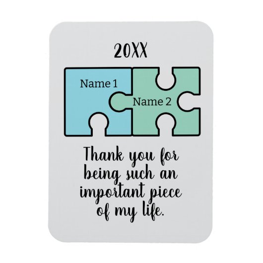 Magnet Flexible Merci d'être un élément si important (Vertical)