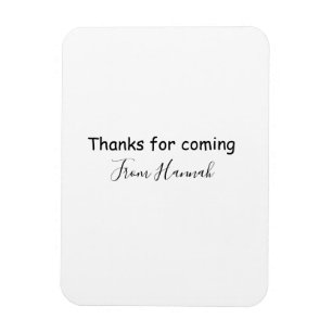 Magnet Flexible merci d'être venu nom du texte message babyshower