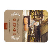 Magnet Flexible Merci et béni Thanksgiving Photo (Horizontal)