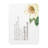 Magnet Flexible Merci floral de couleur d'eau moderne Memorial (Vertical)