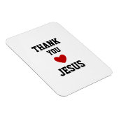 Magnet Flexible Merci Jésus | Coeur de foi chrétienne moderne (Côté Droit)
