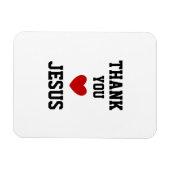 Magnet Flexible Merci Jésus | Coeur de foi chrétienne moderne (Horizontal)