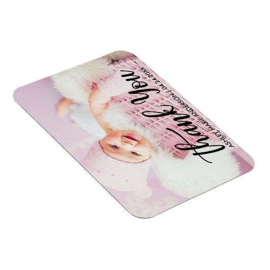 Magnet Flexible Merci Moderne Nouveau bébé (Côté Droit)