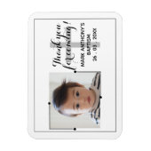 Magnet Flexible Merci noir+blanc POUR VENIR ! Aimant du baptême (Vertical)