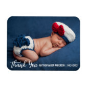 Magnet Flexible Merci Nouveau bébé moderne W (Horizontal)