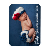 Magnet Flexible Merci Nouveau bébé moderne W (Vertical)