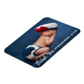 Magnet Flexible Merci Nouveau bébé moderne W (Côté Gauche)